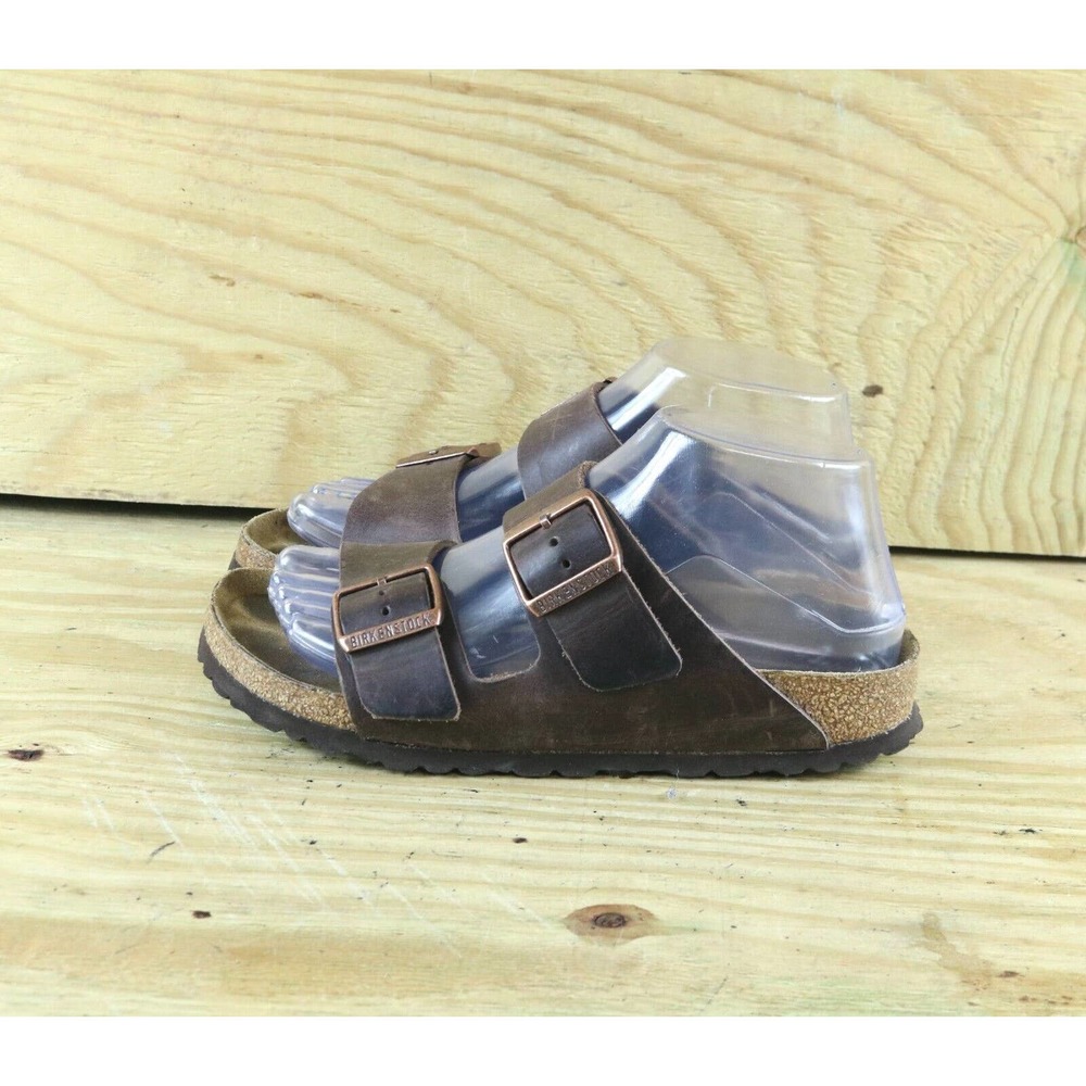 Birkenstock Sandals Womens 37 Arizona Habana Oiled Brown Soft Footbed Narrow